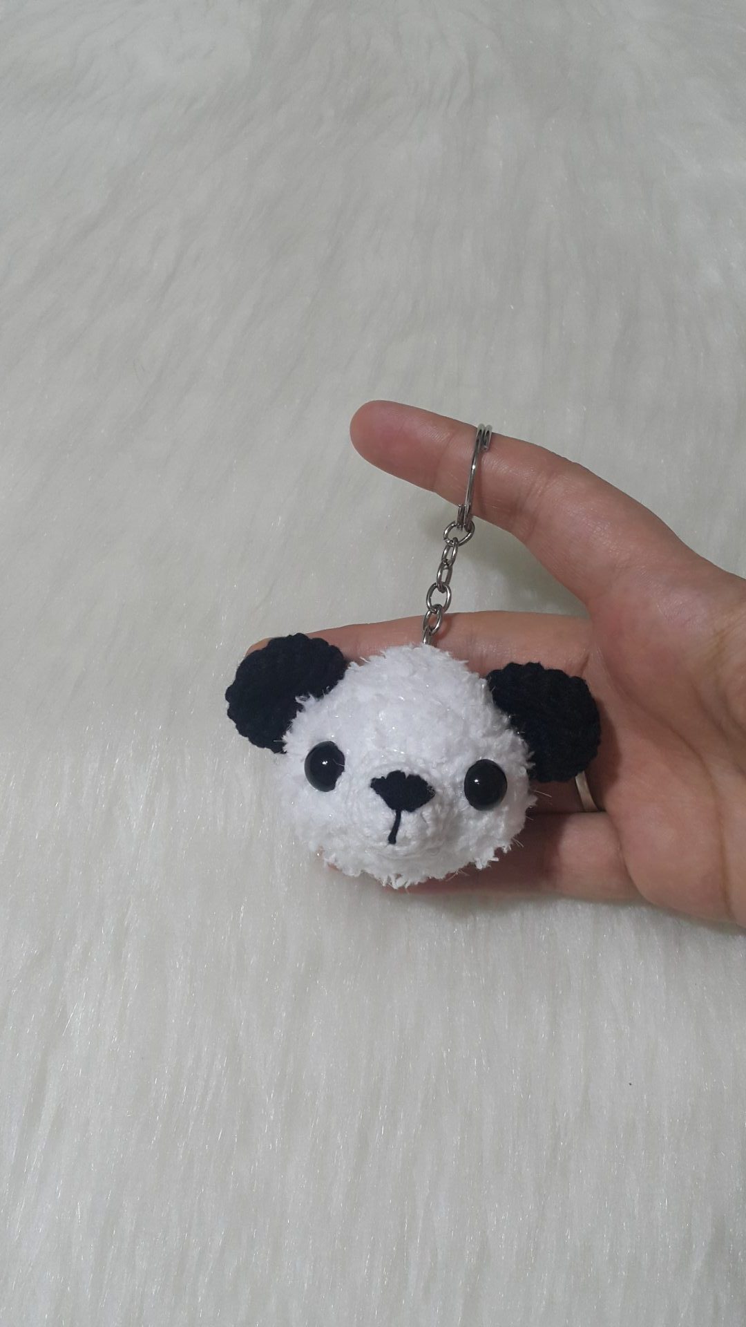 Amigurumi Pofuduk Panda Anahtarlık Yapımı