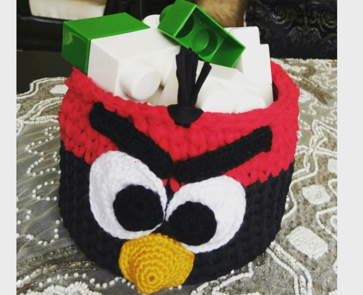 Angry Birds Örgü Sepet Yapımı