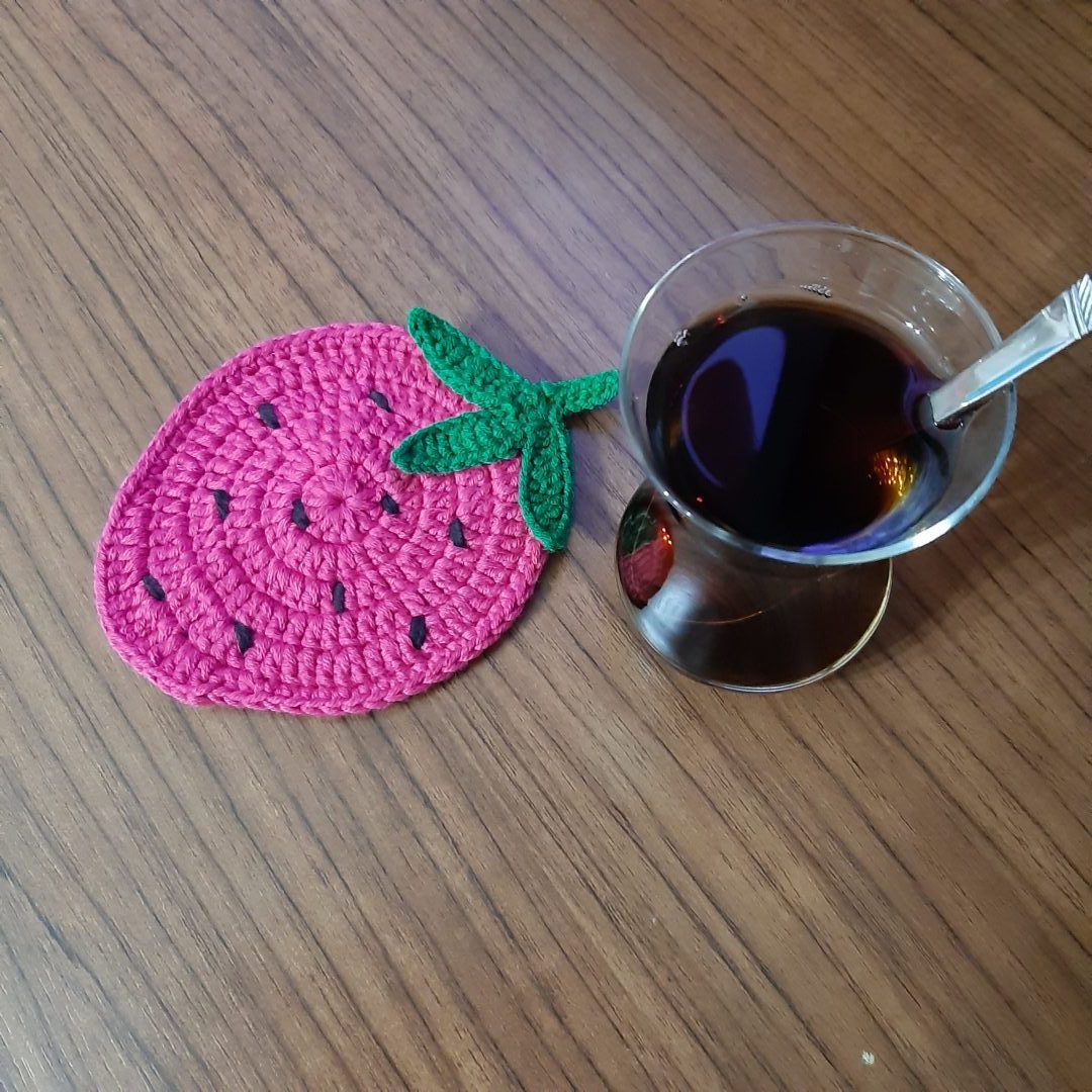 Çilek Bardak Altlığı Yapımı